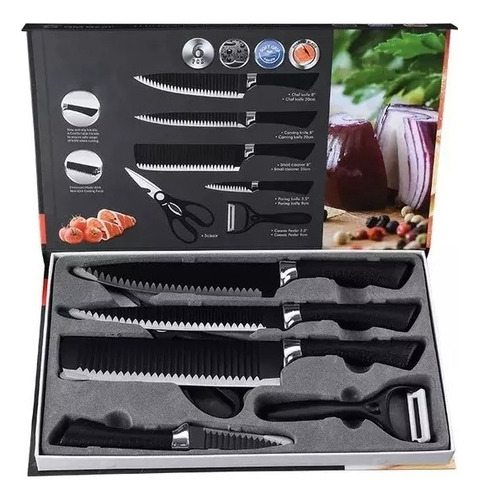 Juego Set De Cuchillos Elegante Para Cocina Chef 6 Piezas Co