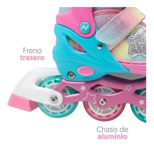 Patines En Linea Next Pro Con Luz Led. Ajustables 22-25