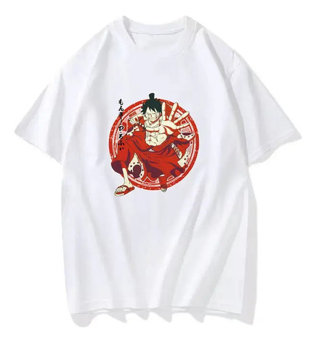 Camiseta Luffy Casual De Manga Corta Con Estampado 3d Para C