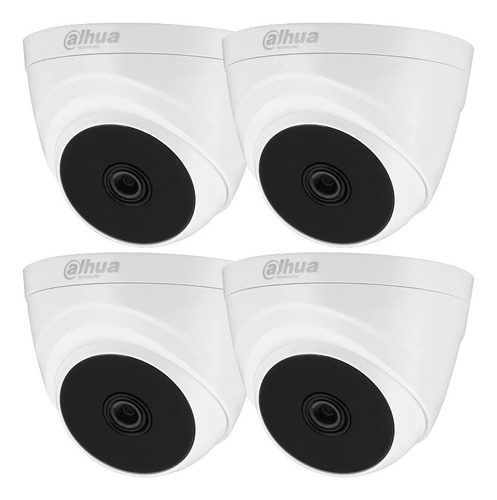 Cámara Dahua Hdcvi Domo 2mp 1080p 3.6mm Ir20 Plástica Pack 4