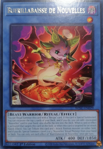 Yugioh! Buerillabaisse De Nouvelles Wisu-en029 1st Ed Rare