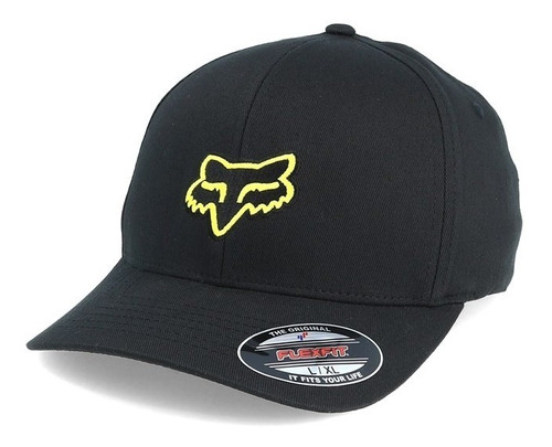 Gorro Fox Racing Negro Con Logo Amarillo Original Nuevo !!! 