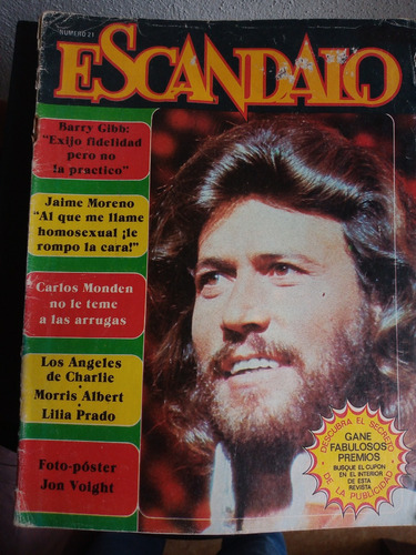 Barry Gibb En Revista Escandalo Jaime Moreno, Lilia Prado