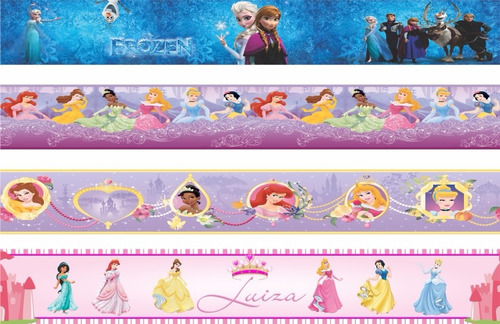 Kit10 Faixas Decorativa Border Princesas Disney Papel Parede