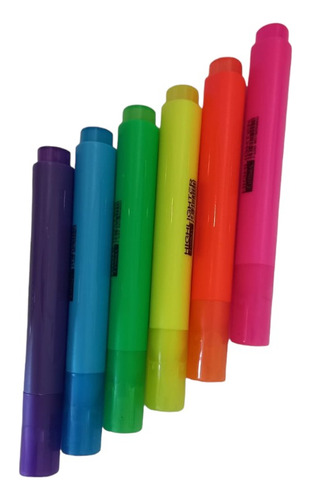 Marcatextos Marcadores Color Fluorescentes Punta Gruesa 12pz