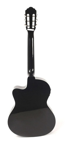 Violão eletroacústica Giannini Start SF-14 CEQ para destros preta verniz brilhante