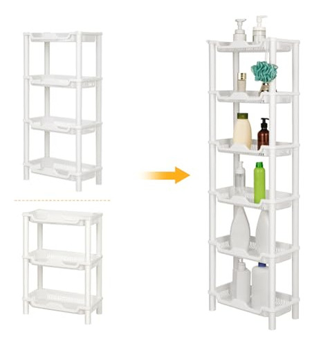 Elyken 4 Tier Shower Caddy Organizer Shelf Standing, 15.8 X