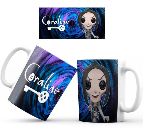 Mug Taza Coraline Puerta Secreta Funko Pop Regalo Colección