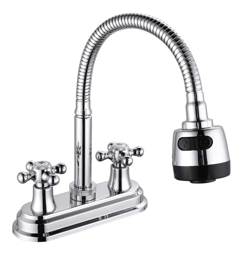 Grifo Mezcladora Lavabo Llave Flexible Inoxidable Cromado