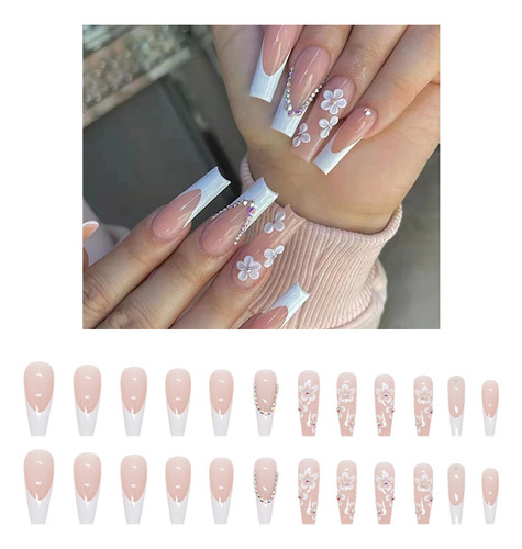 Uñas Postizas Pegamento De Uñas Postizas Decoradas Color Z271