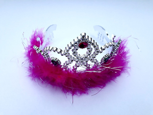 Tiara De Princesa Para Festa Infantil Marabu 12 Un.- FĂșcsia