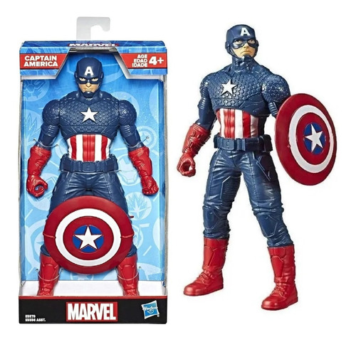 Super Boneco Do Capitão América Marvel Vingadores C/ Escudo 