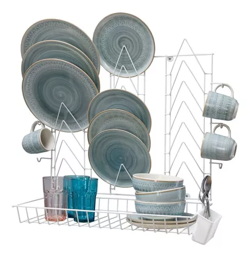 Locero de pared 14 platos y cubiertero - Rejiplas - Organizador cocina