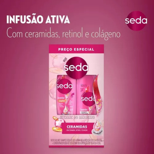 Kit Com Ceramidas Infusão Ativa Kit Shampoo E Condicionador!
