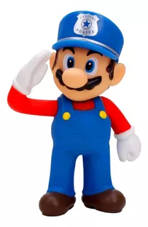 Figura Mario Bros Colección Mario Policía Juguete Figuras