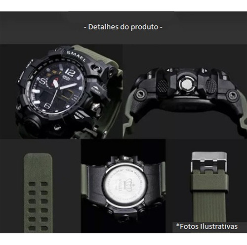 Relogio Militar Smael Analogico Shock Modelo Original 1545 + Brinde