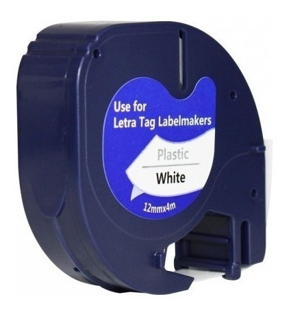 Imagem 8 de 8 de Fita Plástica Compatível P/ Dymo Letratag 12mm Branca 91201