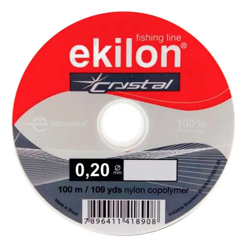 Fio De Nylon 100m 0,20mm - Ekilon