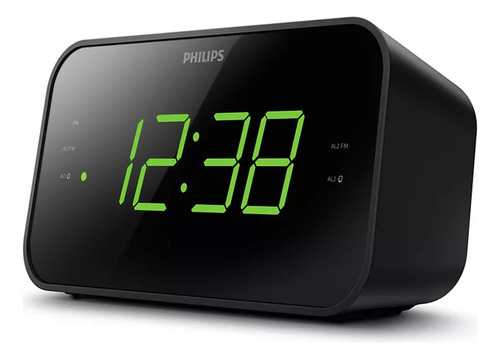 Radio Reloj Philips Tar3306 Panel Led Fm Color Negro