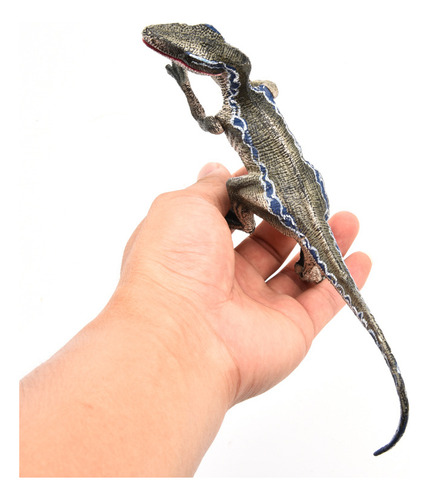 Figura Grande, Azul, Modelo Raptor, Modelo Dinosaurio De Jug