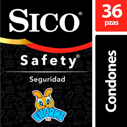 Kit Condones Incluye 36 Piezas Emojis Seguridad Safety Sico