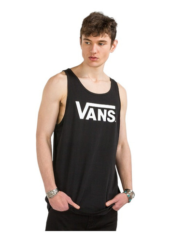 Musculosa Vans Modelo Classic Tank Negro Blanco Estampada