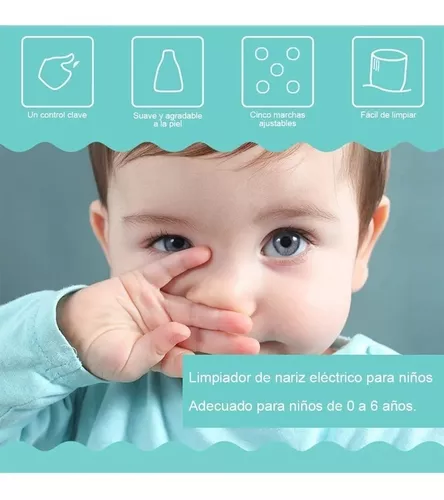 Aspirador Nasal Para Bebe Electrico Limpia La Nariz De Tu Bebe Facil  recargable