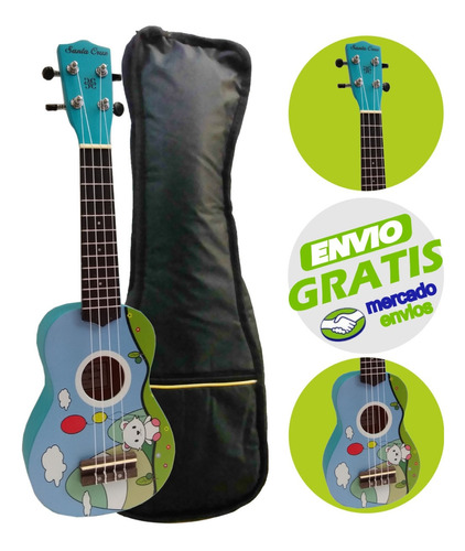 Ukelele Diseño Soprano Funda Santa Cruz Uk300 - Cuo