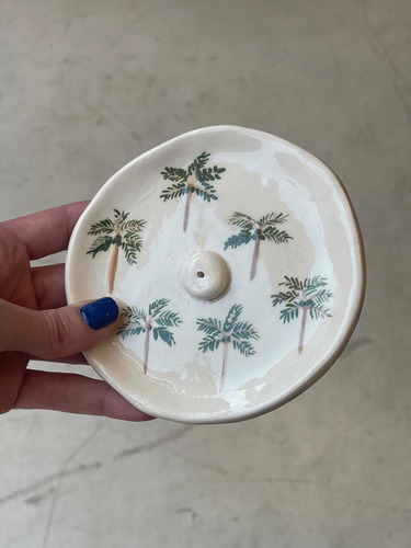 Porta Sahumerio De Ceramica Artesanal Quchamama Diseño Deco