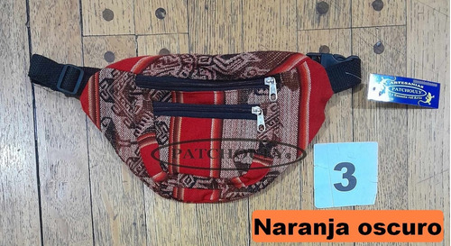Imagen 3 de 10 de Riñonera De Aguayo Canguro Bandolera Colores Artesanal