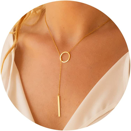 Tewiky Lariat - Collar Para Mujer, Delicado Collar Largo De 