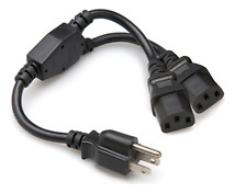 Hosa Yie-406 Dual Iec C13 To Nema 5-15p Power Y Cable, 1 Aac