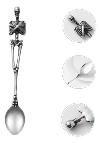 Wu-chuang Para Tenedor Cuchara Halloween Calavera Vajilla
