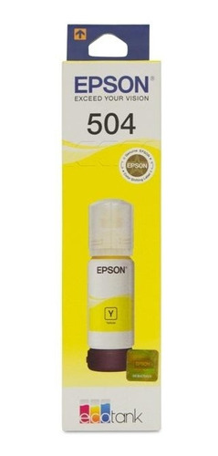 Botella Epson Ecotank T504 Amarillo Serie L 70ml Dye