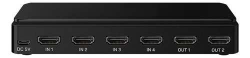 Selector Hdmi 4k De 4 Entradas Y 2 Salidas Control Remoto