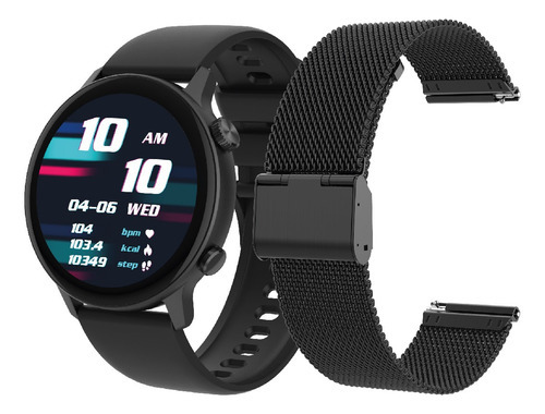 Smartwatch X-view Quantum Q9 + Malla De Ip67 Metal Color De La Caja Negro