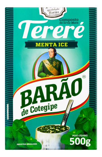 Erva-mate Barão de Cotegipe tereré menta ice sem glúten em caixa 500 g