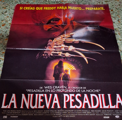 Poster La Nueva Pesadilla Freddy Krueger Orig 1994