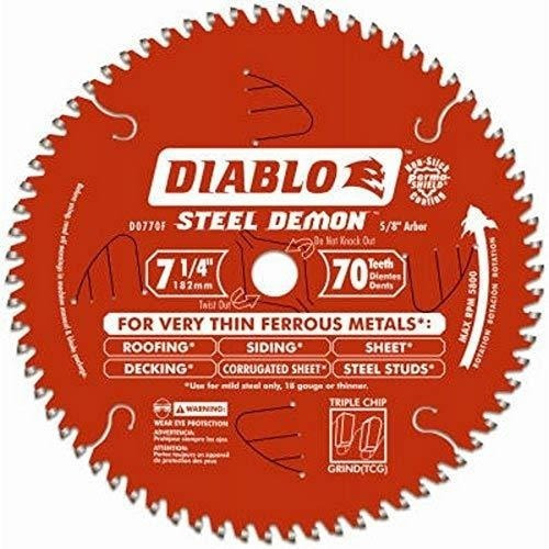 Disco Sierra Diablo Por Freud 7-1/4 X 70 Ferroso Ultrafino