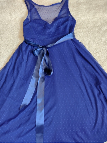 Vestido De Fiesta. Azul. Maternidad. Liz Minelli. Talla M