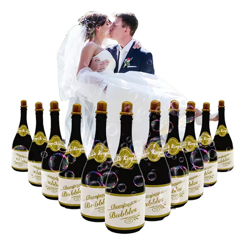 24 Pzas De Botellas Burbujas De Champaña Para Boda O Evento