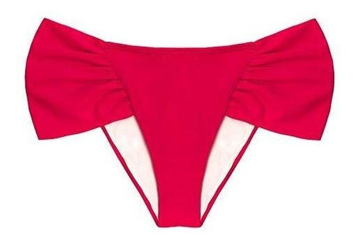 Bikini Calzón Con Laterales Drapeados Color Rojo