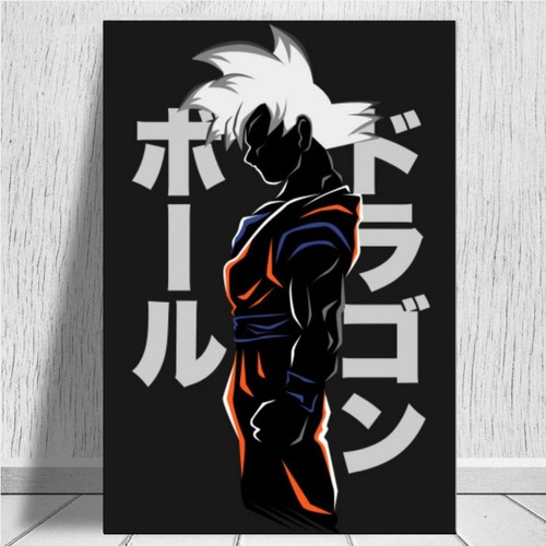 Cuadro Decorativo Goku Letras Dragon Ball Anime Arte 35x55cm | Meses sin  intereses