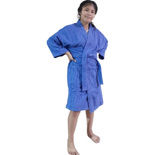 Bata De Baño Kimono Niños Con Capucha Talla (4 - 8) 500gr