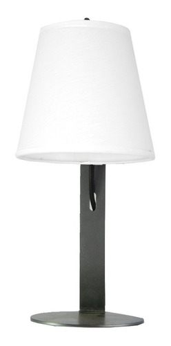 Imagen 3 de 10 de Velador Lampara Moderno Con Pantalla Lampara Led Plata Negro
