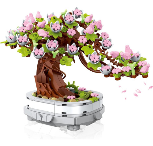 Bonsai De Cerezos En Maceta Bloques Y Figuras Para Armar