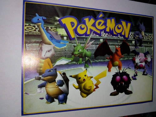 Imagen 1 de 1 de Poster Pokemon Q 27 X 37 Se Envia Con Papel Cascaron De 1/4