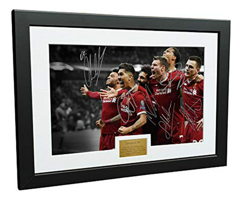  Celebración De Gol  12 X 8 A4 Firmado Liverpool Oxlaid-cham