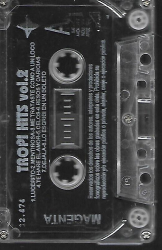 Tropi Hits Vol.2 Sombras Poca Plata Malakate Ternura Cassete