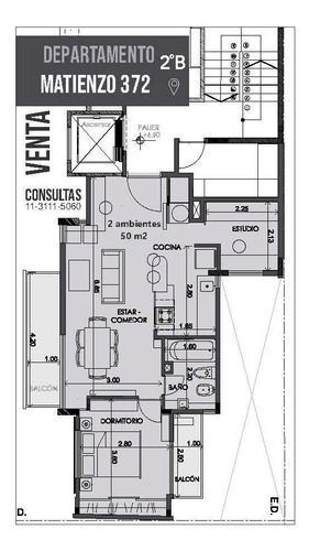 Imagen 13 de 13 de 2 Ambientes Y 1/2 - 2 Balcones - Cochera Cub. Y Pileta.